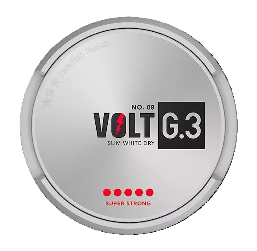 G.3 Volt No8, Slim White Dry - Super Strong - S5 | Swedish Match