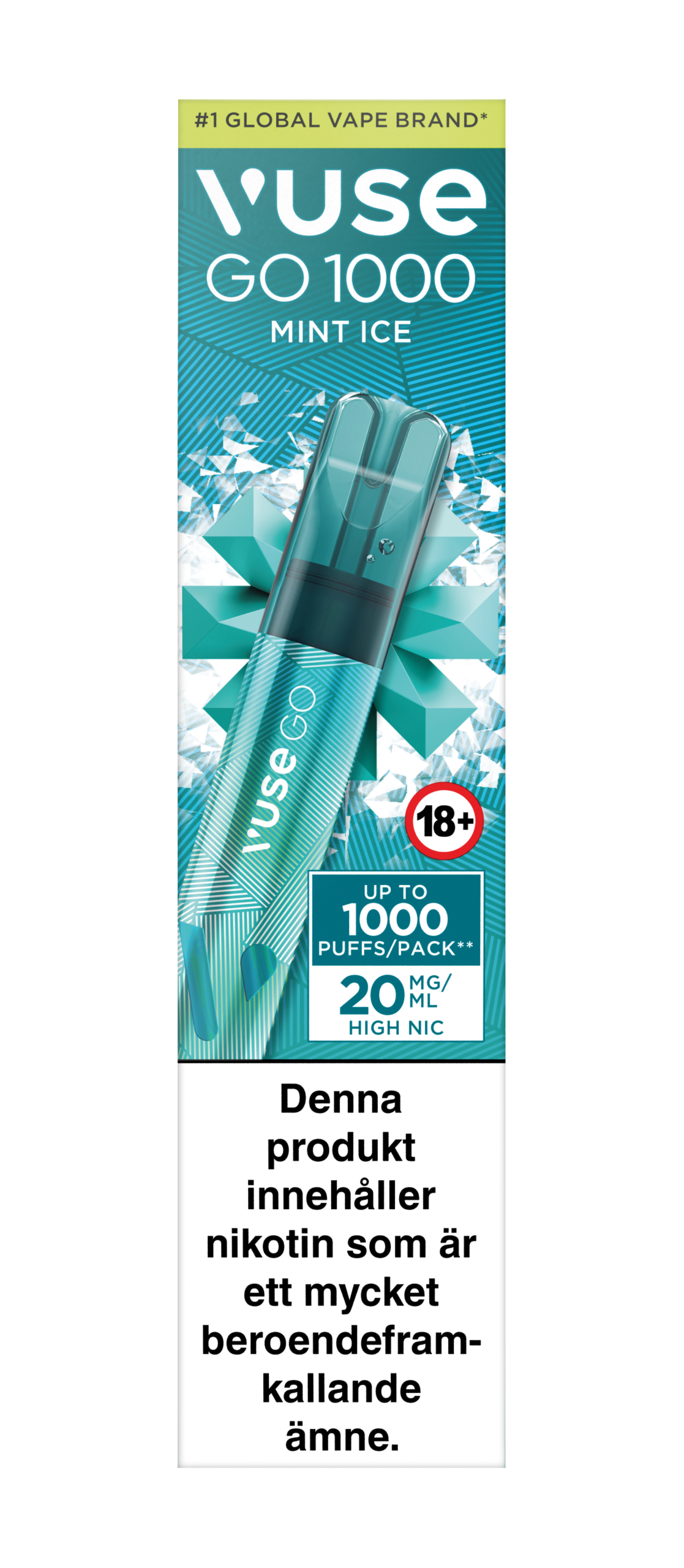Vuse Go 1000 - Mint Ice - Engångs Vape 20mg