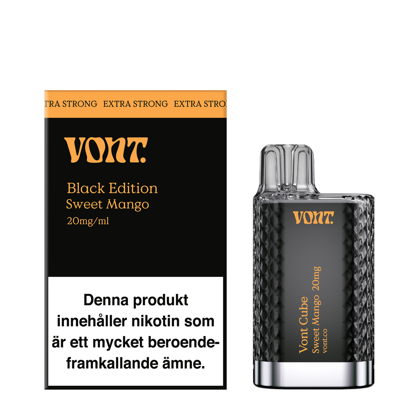Vont Cube - Black Edition - Sweet Mango - Extra Strong - 20mg Vape