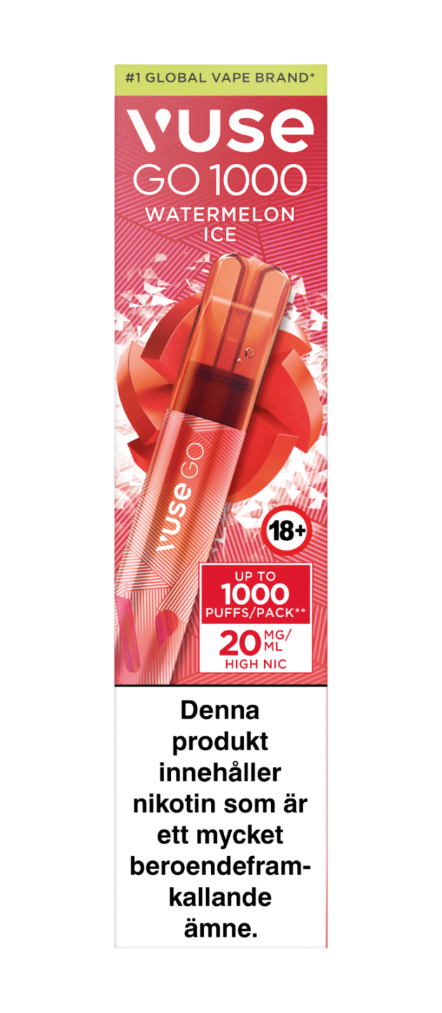 Vuse Go 1000 - Watermelon Ice - Engångs Vape 20mg
