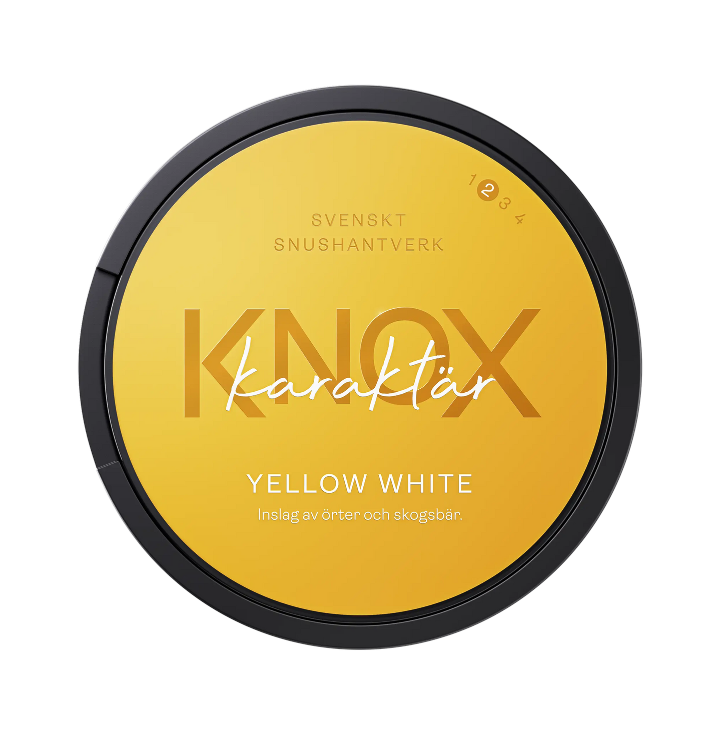 Knox karaktär - Yellow White | Svensk Snushantverk