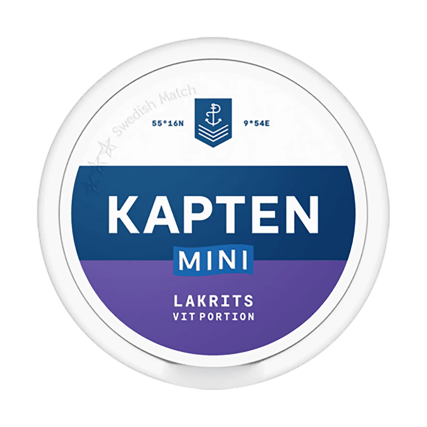 Kapten Mini Lakrits Vit Portion | Swedish Match