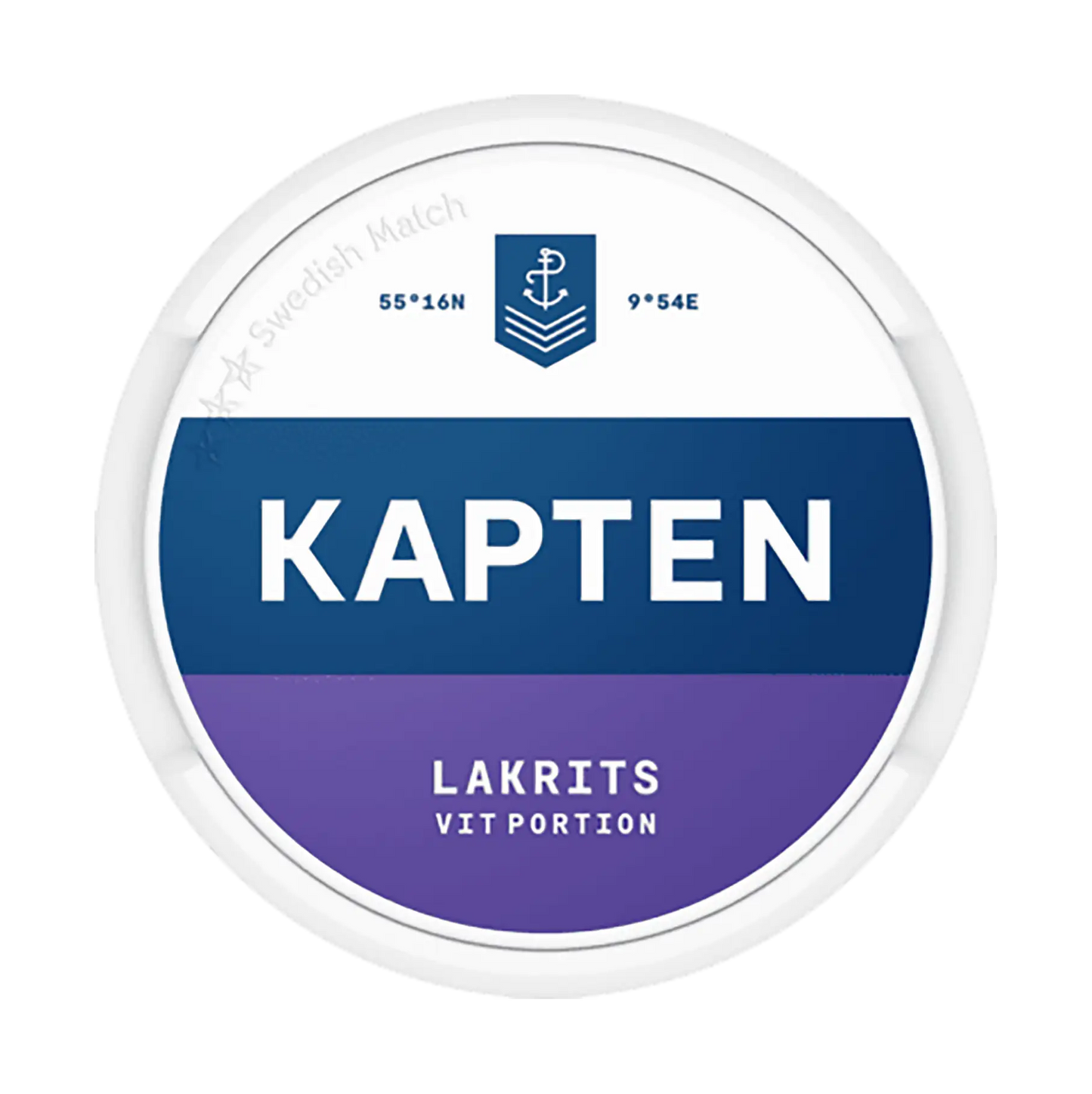 Kapten Lakrits Vit Portion | Swedish Match