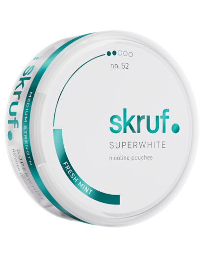 Skruf Superwhite no. 52 Fresh Mint Medium Strength