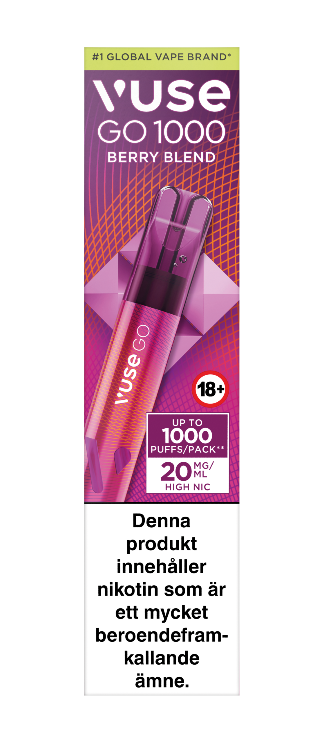 Vuse Go 1000 - Berry Blend - Engångs Vape 20mg