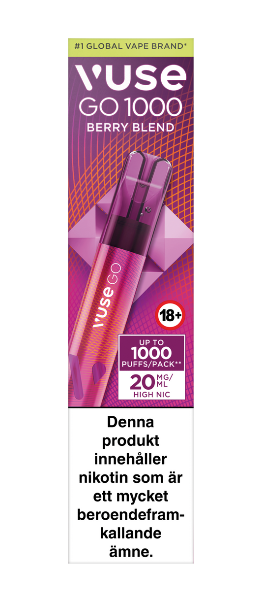 Vuse Go 1000 - Berry Blend - Engångs Vape 20mg