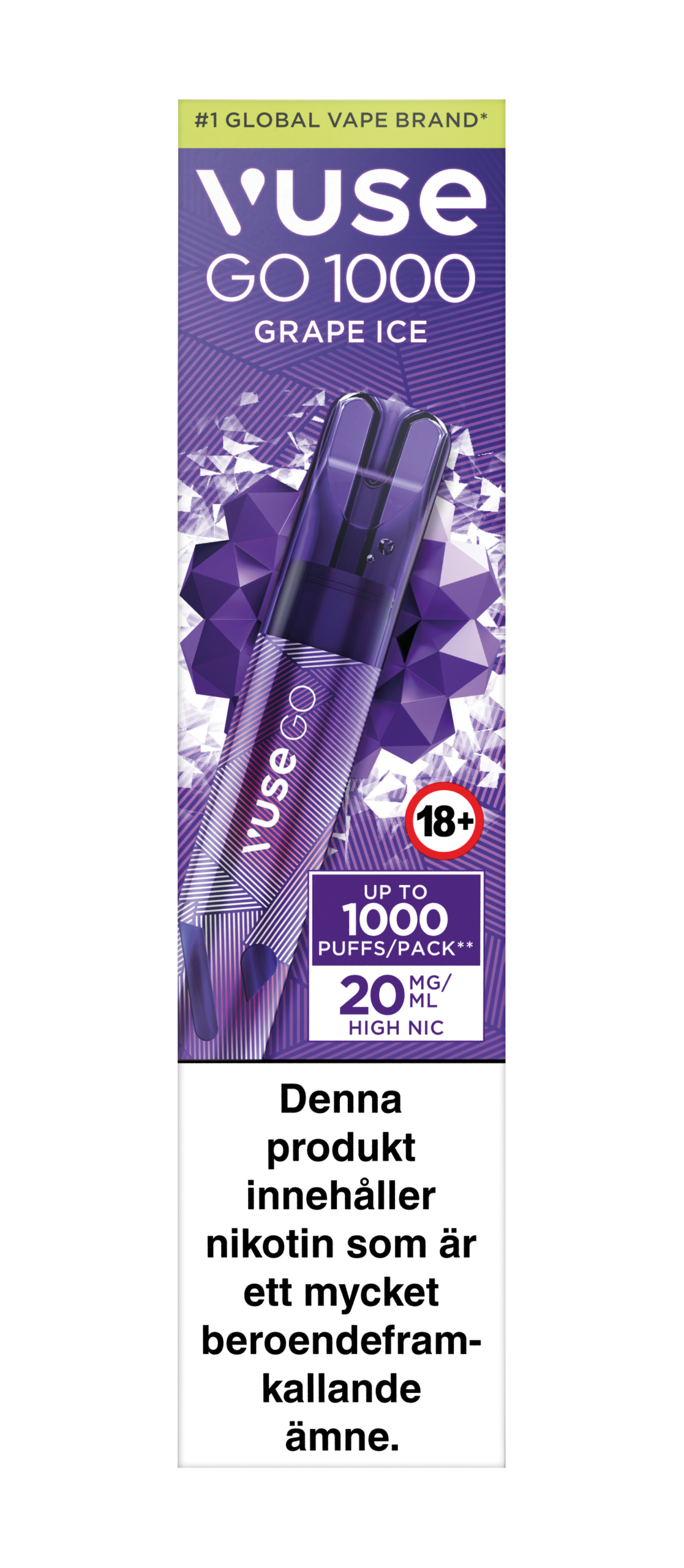 Vuse Go 1000 - Grape Ice - Engångs Vape 20mg