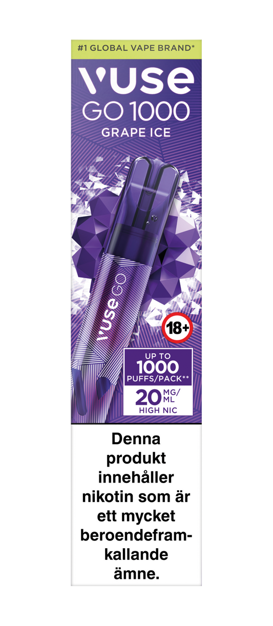 Vuse Go 1000 - Grape Ice - Engångs Vape 20mg