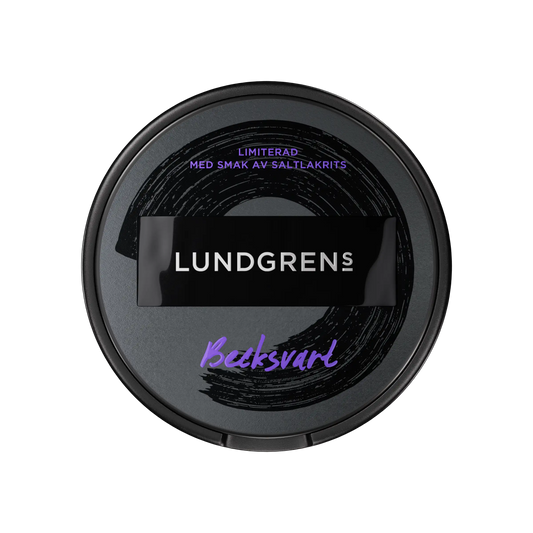 Lundgrens Tobaksnus - Becksvart, Saltlakrits