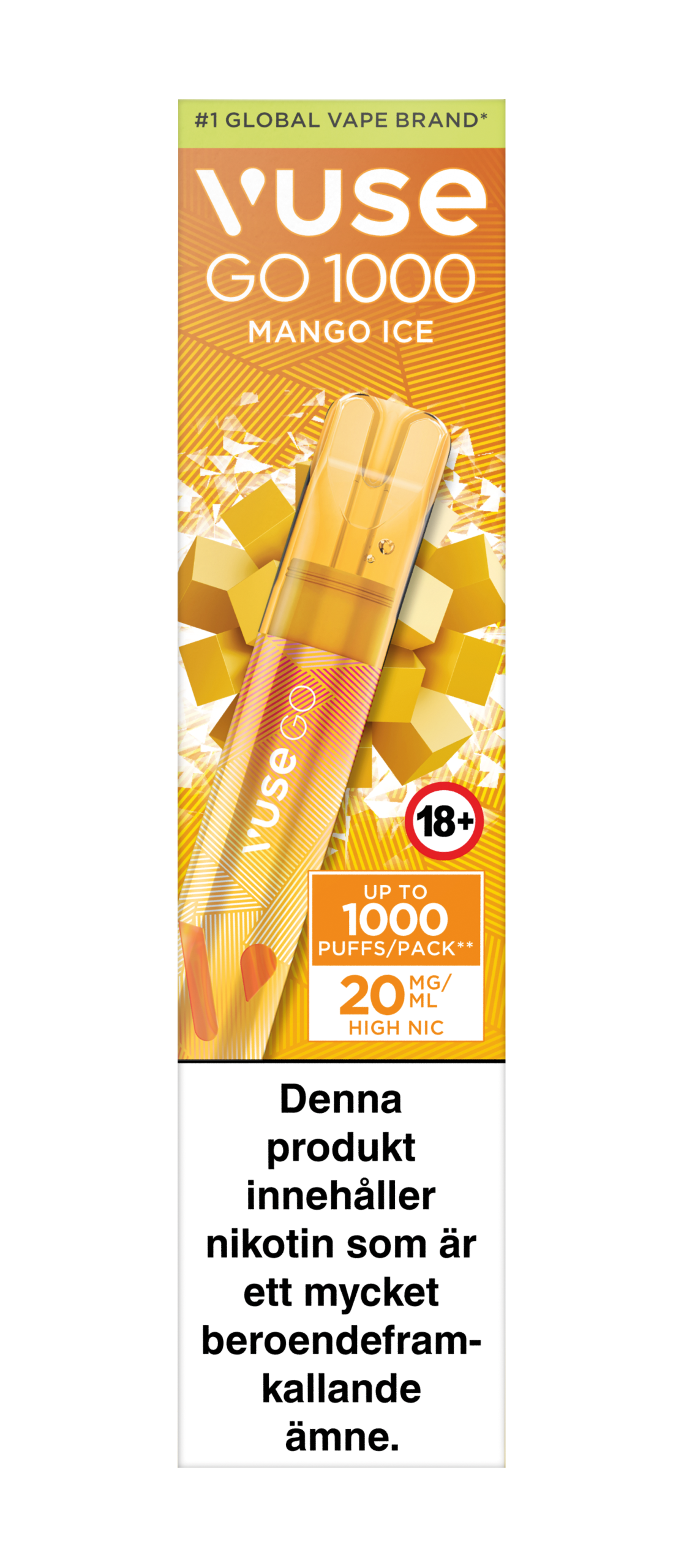 Vuse Go 1000 - Mango Ice - Engångs Vape 20mg