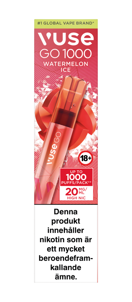 Vuse Go 1000 - Watermelon Ice - Engångs Vape 20mg