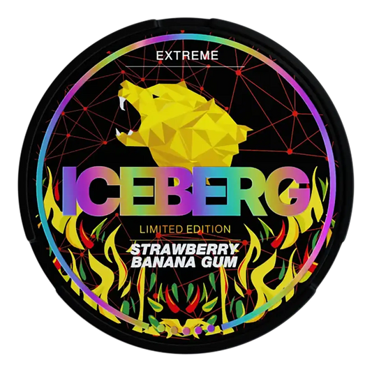Iceberg Strawberry Banana Gum - Extreme | Vit Snus Nicotine Pouches - 50 mg