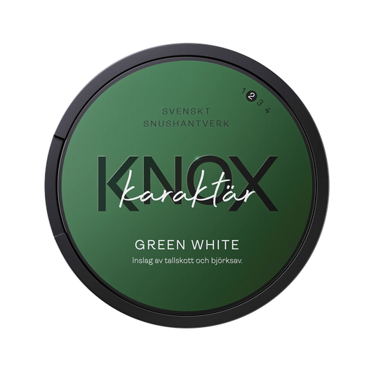 Knox karaktär - Green White | Svensk Snushantverk