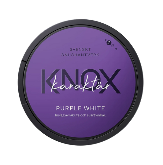 Knox karaktär - Purple White | Svensk Snushantverk