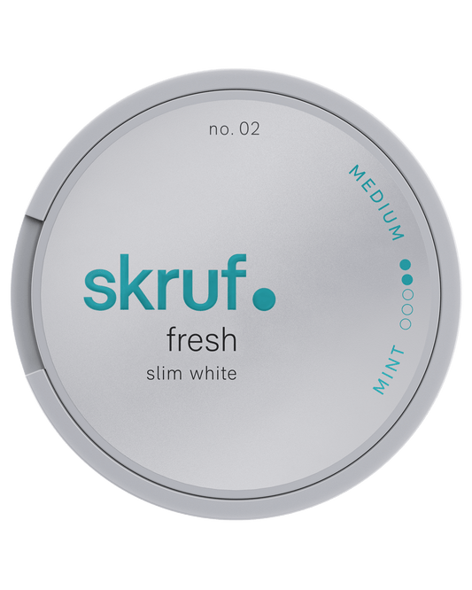 Skruf Fresh - Slim white no.02 Mint Medium S2